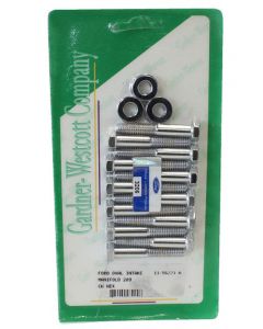 Gardener-Westcott Ford 289 Intake Manifold Bolts Hex Chrome Plated