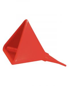Jaz Funnel - Triangular - 16 OD x 22 in Long - Plastic - Red - Each