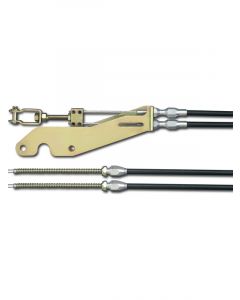 Lokar Trans Mount Brake Cables Black