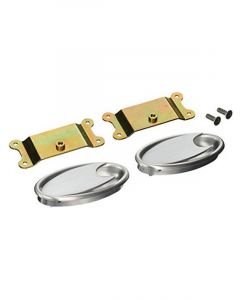 Lokar Polished Oval Interior Door Handle Pair