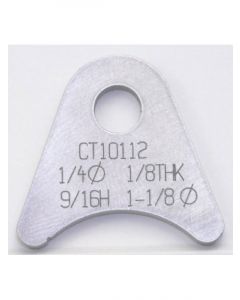 Meziere Flat Tabs, 1/4" Hole, Qty 20 9/16" Ht, 1-1/8" Tube Radius