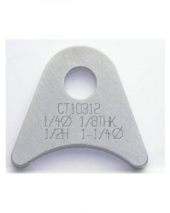 Meziere Flat Tabs, 1/4" Hole, Qty 4 1/2" Ht, 1-1/4" Tube Radius