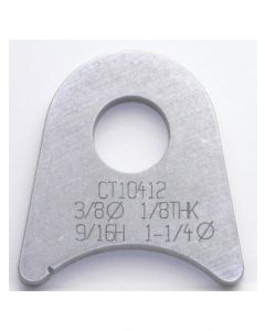 Meziere Flat Tabs, 3/8" Hole, Qty 20 9/16" Ht, 1-1/4" Tube Radius