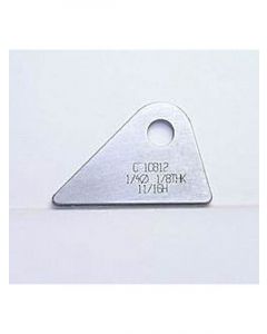 Meziere Flat Tabs, 1/4" Hole, Qty 20 1/4", 11/16" Ht, Straight Tab
