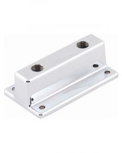 Mr Gasket Chrome Dual Outlet Fuel Block 1 X 3/8 Npt In & 2 X 1/4 Npt