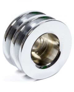 Powermaster Alternator Pulley 2V Chrome 3/8" X 2-5/8" Od V-Belt