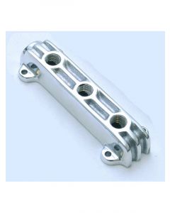So Cal Speedshop 3 Port Finned Fuel Block 1/4 Npt Aluminium