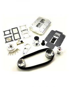 The Blower Shop Ls Blower Kit, Carburetted Billet Cathedral Port Manifol