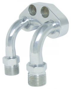 Vintage Air Comp Block Fitting Polished Air Cond