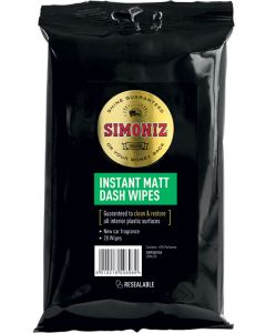 Holts Simoniz Dashboard Protector Matt Wipes 20 Pack