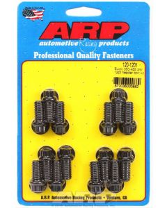 ARP Exhaust Header Bolts 12Pt Nuts Steel Black Buick 350-455 Qty 14
