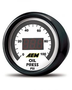 AEM Gauge, Fuel/Oil Pressure, 0-100 psi, Digital, Electric, Each