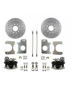 Leed Rear Disc Conversion Kit Cross Drilled Slotted Rotors 1978-91 GM
