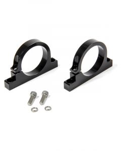 Holley Fuel Filter Brackets, Aluminum, Black Anodized, Pair