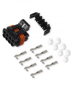 Holley Weatherproof Connector, Plastic, Black, Input/Output Connector