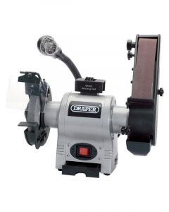Draper Tools 150mm Bench Grinder With Sanding Belt And Worklight 370W