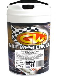 Gulf Western Superdraulic ISO 68 Anti Wear Hydraulic Oil 20L