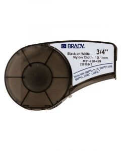 Brady B-499 Nylon Cloth 19.05mm x 4.88m Black on White