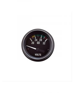 Stewart Warner Gauge HD Series Voltmeter 20-32V 2-1/16" Dia Elec Black