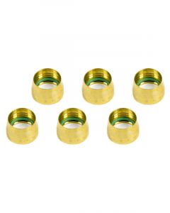 Aeroquip Compression Ferrule - 10 AN - Brass - AC Fittings - Set of 6