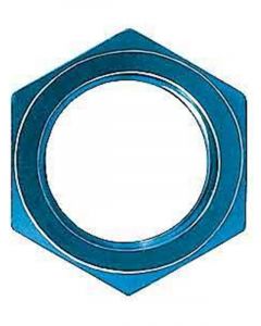 Aeroquip Bulkhead Fitting Nut - 3 AN - Aluminum - Blue Anodize - Pair