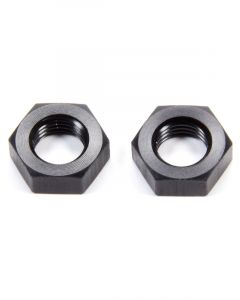 Aeroquip Bulkhead Fitting Nut - 4 AN - Aluminum - Black Anodize - Pair