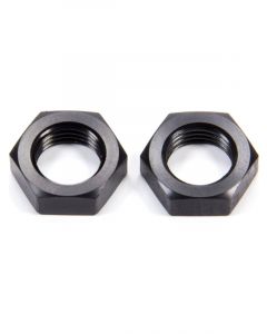 Aeroquip Bulkhead Fitting Nut - 6 AN - Aluminum - Black Anodize - Pair