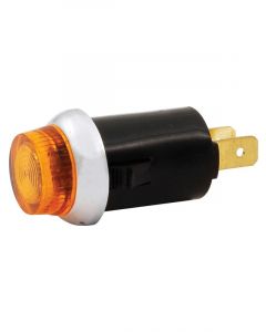 Allstar Performance Warning Light 12V 3/4 in Diameter Amber Universal