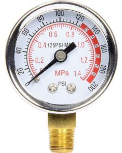 Allstar Performance Air Pressure Gauge 0-200 psi Mechanical Analog 1…