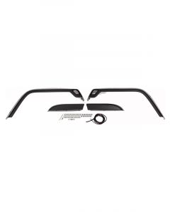 Bushwacker Fender Flare Pocket Style Front 6 in Wide Plastic Black J