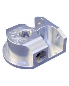 CVR Remote Oil Filter Mount 13/16-16 in Thread 1/2 in NPT Inlet 1/2 in