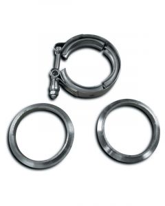 Dynatech V-Clamp Assembly 3 in OD Tubing Steel Rings Stainless Clam..