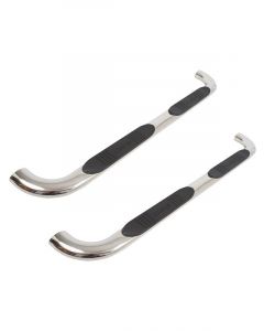 Dee Zee Step Bars Oval Tube 4 in OD Stainless Polished Extended Cab (DZ 372527)