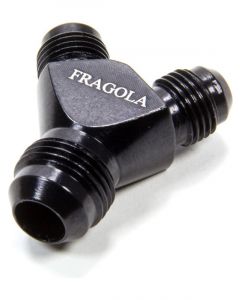 Fragola Fitting Y Block 8 AN Male Inlet Dual 6 AN Male Outlets Alum