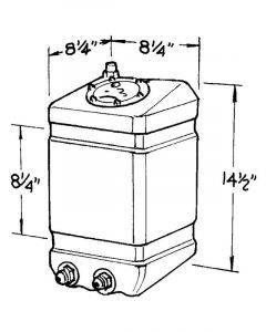 Jaz Fuel Cell Drag Race 3 gal 8-1/4 x 8-1/4 x 14-1/2 in Tall Two 8