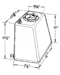 Jaz Fuel Cell Econo-Rail 3 gal 12 x 7-1/2 x 10-1/2 in Tall 8 AN Ou