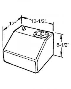 Jaz Fuel Cell Econo-Rail 4 gal 12-1/2 x 12 x 8-1/2 in Tall 8 AN Ou