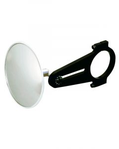 Longacre Spot Mirror Clamp-On 3-3/4 in OD Billet Aluminum Bracket Bl
