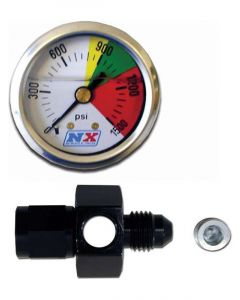 Nitrous Express Nitrous Pressure Gauge 0-1500 PSI Mechanical Analog Liq