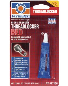 Permatex Thread Locker - Red - High Strength - 10 g Tube - Each