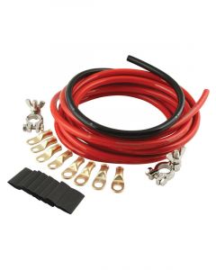 Quickcar Racing Products Battery Cable Kit 2 Gauge Top Mount Battery T