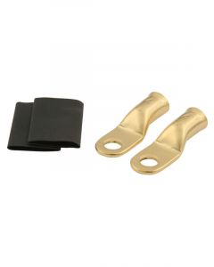 Quickcar Racing Products Battery Terminal 4 Gauge 1/4 in Eyelet Brass