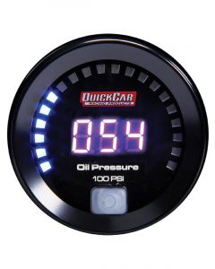 Quickcar Racing Products Oil Pressure Gauge 0-100 psi Electric Digital