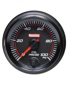 Quickcar Racing Products Oil Pressure Gauge Redline 0-100 psi Electric