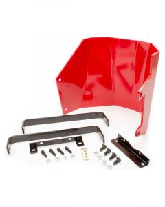 TCI Automatic Transmission Shield SFI 4.1 Aluminum Red Powder Coat TH4