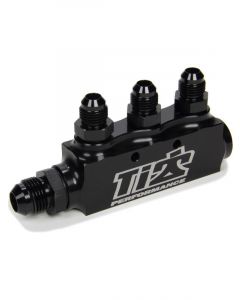 Ti22 Performance Fuel Block Three 6 AN Female Ports One 8 AN Female P