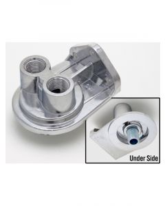 Trans-Dapt Oil Filter Mount 1/2" NPT Female Ports 3/4-16" Center Thread