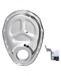 Trans-Dapt Timing Cover 1 Piece Timing Tab Included Steel Chrome Small B