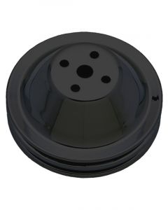 Trans-Dapt Water Pump Pulley V-Belt 2 Groove 6.400" Diameter Steel