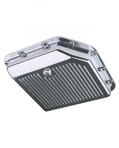 Trans-Dapt Transmission Pan Stock Depth Finned Gasket / Chrome Hardware 